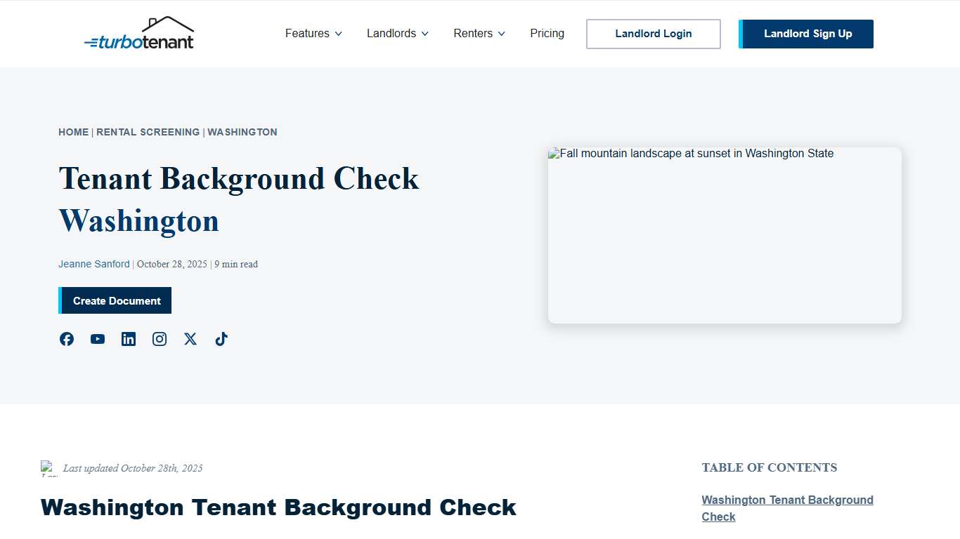 Tenant Background Check Washington | Laws, Info & How to Run